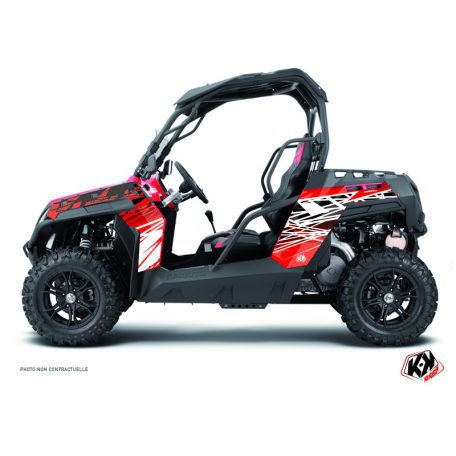 Karosszéria védő dekor matrica készlet  SSV CF MOTO Eraser Piros/Fehér Széria
