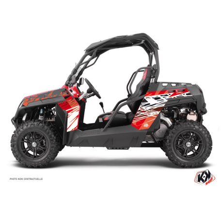 Karosszéria védő dekor matrica készlet  SSV CF MOTO Eraser Piros/Fehér Széria