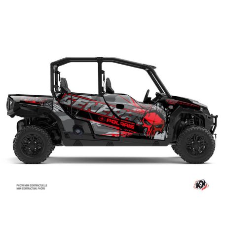 Karosszéria védő dekor matrica készlet  SSV POLARIS Evil Szürke/Piros Széria