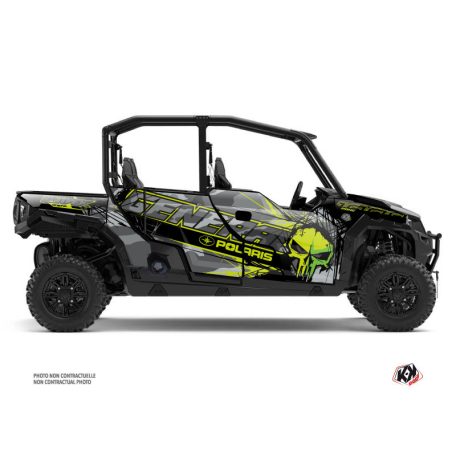 Karosszéria védő dekor matrica készlet  SSV POLARIS Evil Szürke/Zöld Széria