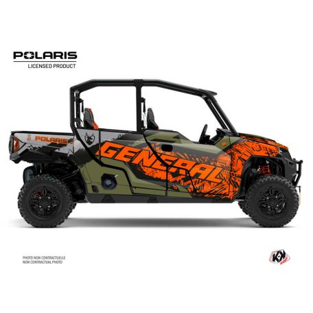 Karosszéria védő dekor matrica készlet  SSV POLARIS Chaser Narancsszínű Széria