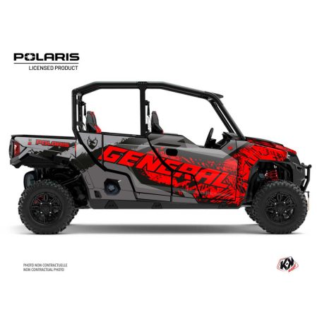 Karosszéria védő dekor matrica készlet  SSV POLARIS Chaser Piros Széria