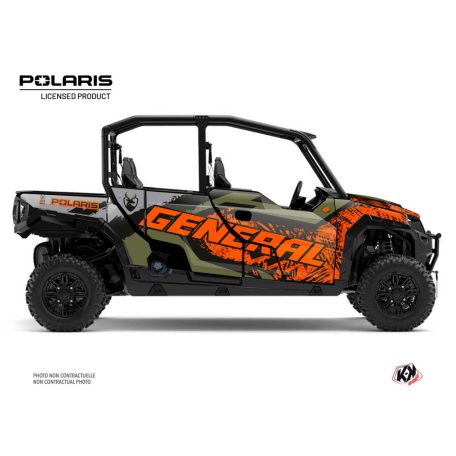 Karosszéria védő dekor matrica készlet  SSV POLARIS Chaser Narancsszínű Széria
