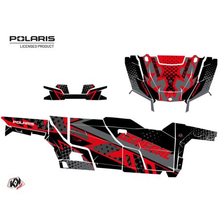 Karosszéria védő dekor matrica készlet  SSV POLARIS Stun Fekete Széria