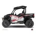 Karosszéria védő dekor matrica készlet  SSV POLARIS Action Piros/Fehér Széria