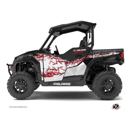 Karosszéria védő dekor matrica készlet  SSV POLARIS Action Piros/Fehér Széria