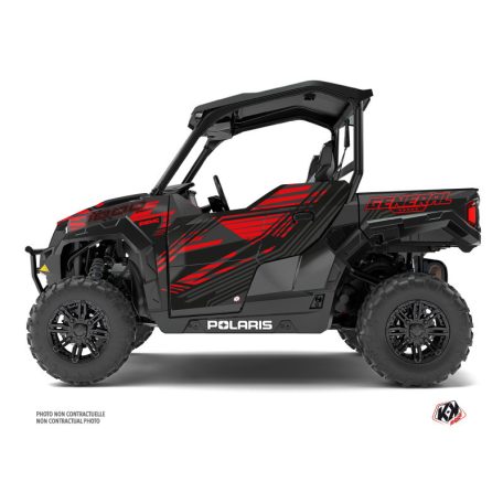 Karosszéria védő dekor matrica készlet  SSV POLARIS Graphite Fekete/Piros Széria