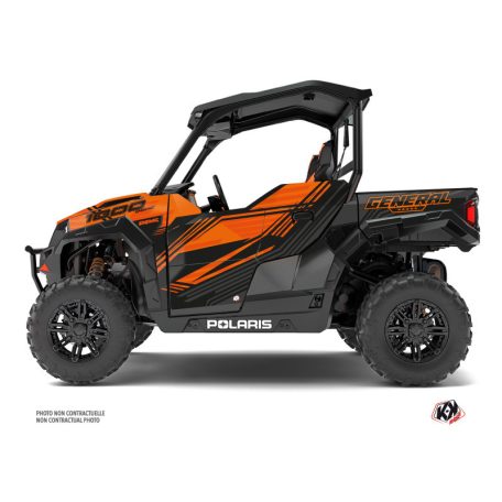 Karosszéria védő dekor matrica készlet  SSV POLARIS Graphite Narancsszínű Széria