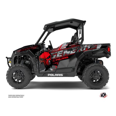 Karosszéria védő dekor matrica készlet  SSV POLARIS Evil Szürke/Piros Széria