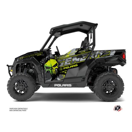 Karosszéria védő dekor matrica készlet  SSV POLARIS Evil Szürke/Zöld Széria
