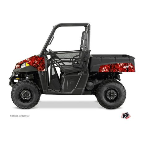 Karosszéria védő dekor matrica készlet  SSV POLARIS Camo Piros Széria
