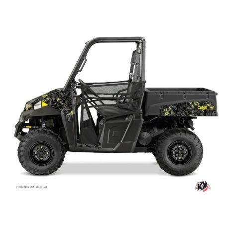 Karosszéria védő dekor matrica készlet  SSV POLARIS Camo Fekete/Sárga Széria