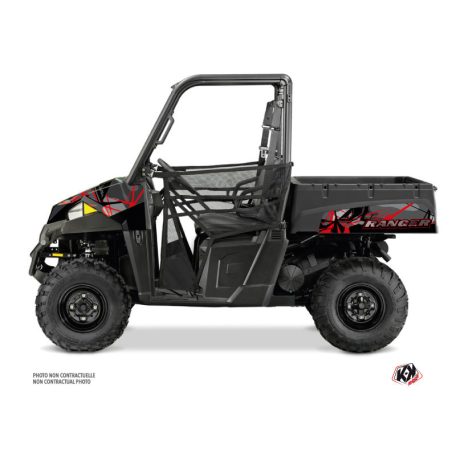 Karosszéria védő dekor matrica készlet  SSV POLARIS Evil Szürke/Piros Széria