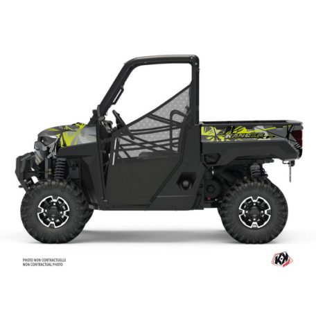 Karosszéria védő dekor matrica készlet  SSV POLARIS Evil Szürke/Zöld Széria