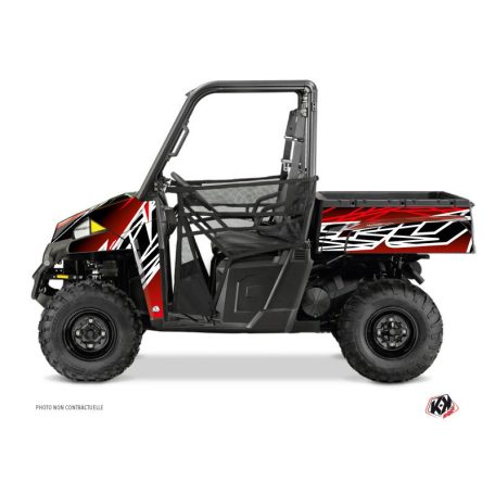 Karosszéria védő dekor matrica készlet  SSV POLARIS Eraser Piros/Fehér Széria