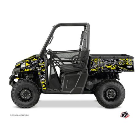 Karosszéria védő dekor matrica készlet  SSV POLARIS Predator Fekete/Szürke/Sárga Széria