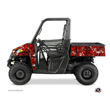 Karosszéria védő dekor matrica készlet  SSV POLARIS Camo Piros Széria