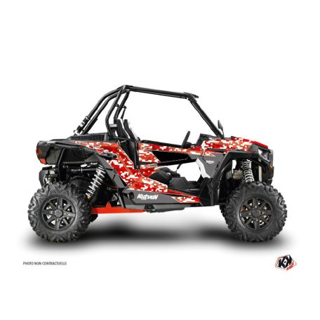 Karosszéria védő dekor matrica készlet  SSV POLARIS Predator Piros Széria