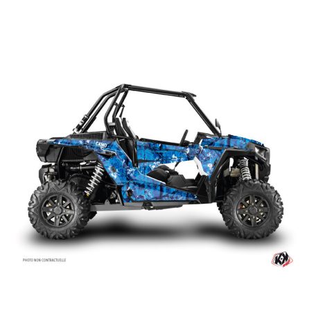 Karosszéria védő dekor matrica készlet  SSV POLARIS Camo Kék Széria