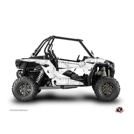 Karosszéria védő dekor matrica készlet  SSV POLARIS Camo Fehér Széria
