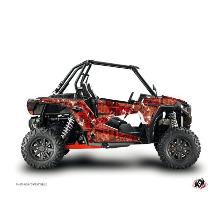 Karosszéria védő dekor matrica készlet  SSV POLARIS Camo Piros Széria