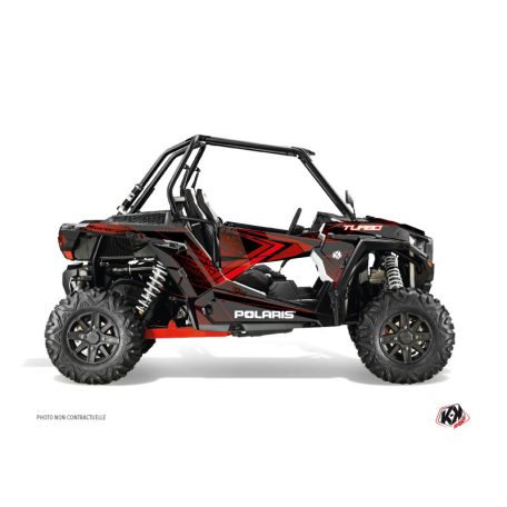 Karosszéria védő dekor matrica készlet  SSV POLARIS Rock Fekete/Piros Széria
