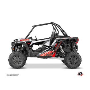   Karosszéria védő dekor matrica készlet  SSV POLARIS Graphite Piros/Fehér Széria