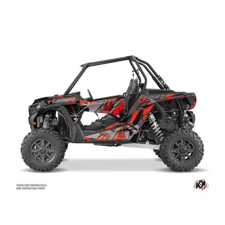 Karosszéria védő dekor matrica készlet  SSV POLARIS Jaw Piros Széria