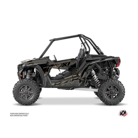 Karosszéria védő dekor matrica készlet  SSV POLARIS Splinter Fekete Széria