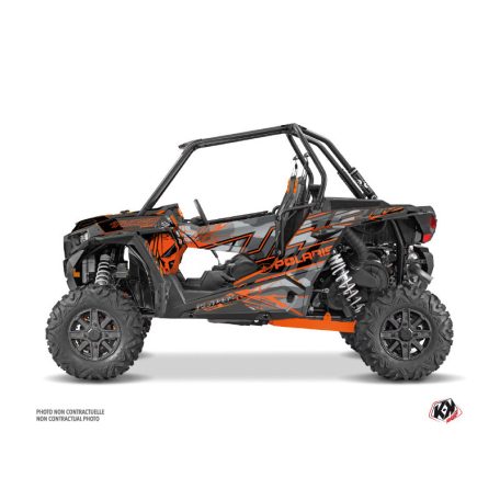 Karosszéria védő dekor matrica készlet  SSV POLARIS Evil Szürke/Narancsszínű Széria