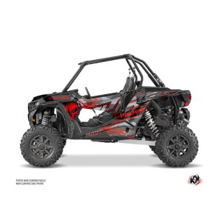   Karosszéria védő dekor matrica készlet  SSV POLARIS Evil Szürke/Piros Széria