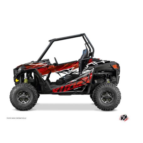 Karosszéria védő dekor matrica készlet  SSV POLARIS Eraser Piros/Fehér Széria
