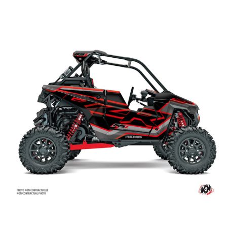 Karosszéria védő dekor matrica készlet  SSV POLARIS Faster Fekete/Piros Széria