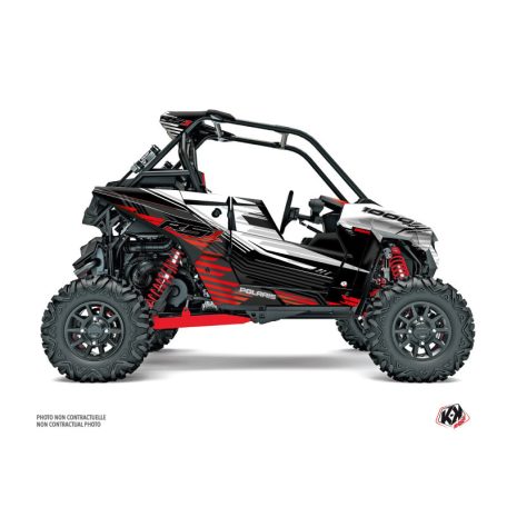 Karosszéria védő dekor matrica készlet  SSV POLARIS Graphite Fehér/Piros Széria