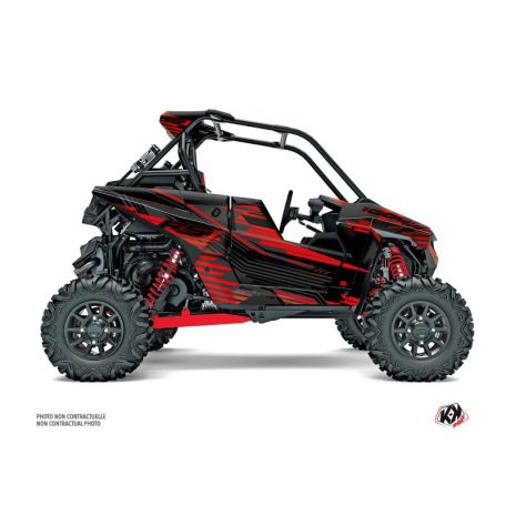 Karosszéria védő dekor matrica készlet  SSV POLARIS Graphite Fekete/Piros Széria
