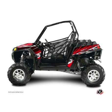 Karosszéria védő dekor matrica készlet  SSV POLARIS Eraser Piros/Fehér Széria