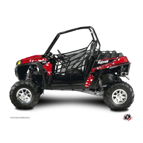 Karosszéria védő dekor matrica készlet  SSV POLARIS Predator Piros Széria