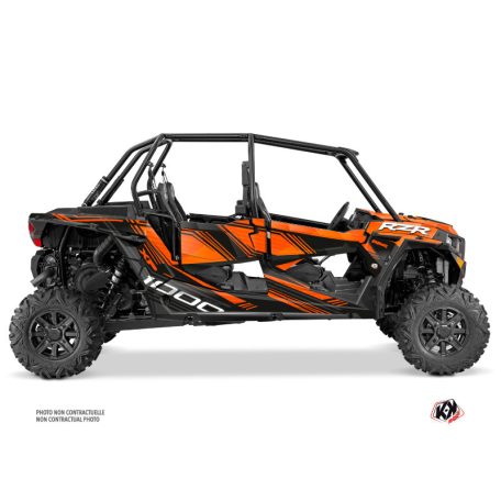 Karosszéria védő dekor matrica készlet  SSV POLARIS Graphite Narancsszínű Széria
