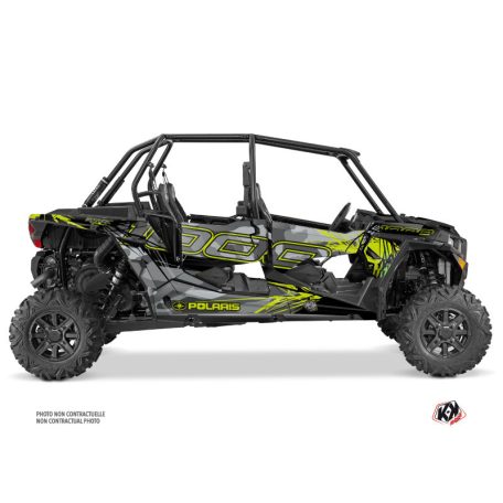 Karosszéria védő dekor matrica készlet  SSV POLARIS Evil Szürke/Zöld Széria