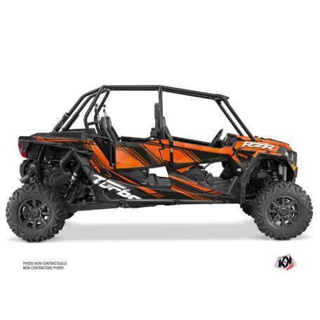 Karosszéria védő dekor matrica készlet  SSV POLARIS Graphite Narancsszínű Széria