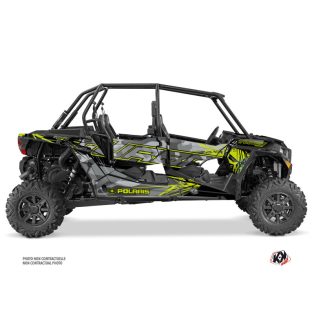   Karosszéria védő dekor matrica készlet  SSV POLARIS Evil Szürke/Zöld Széria