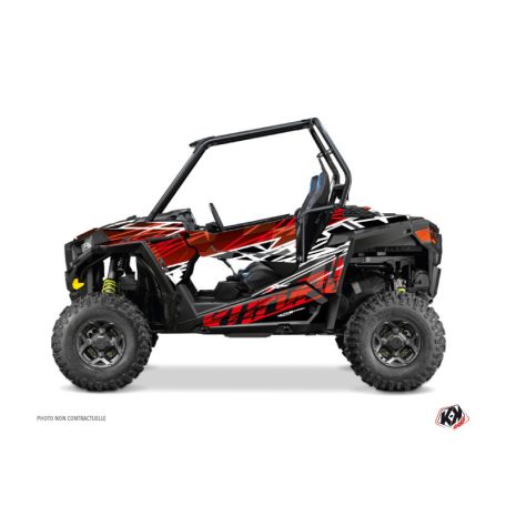 Karosszéria védő dekor matrica készlet  SSV POLARIS Eraser Piros/Fehér Széria