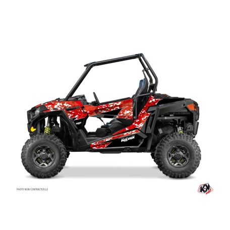 Karosszéria védő dekor matrica készlet  SSV POLARIS Predator Piros Széria