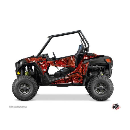 Karosszéria védő dekor matrica készlet  SSV POLARIS Camo Piros Széria