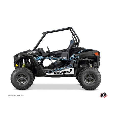 Karosszéria védő dekor matrica készlet  SSV POLARIS Action Fekete/Kék Széria