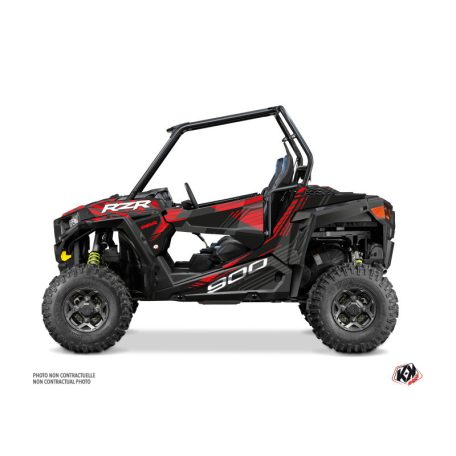 Karosszéria védő dekor matrica készlet  SSV POLARIS Graphite Fekete/Piros Széria