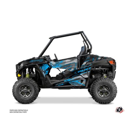 Karosszéria védő dekor matrica készlet  SSV POLARIS Evil Szürke/Kék Széria