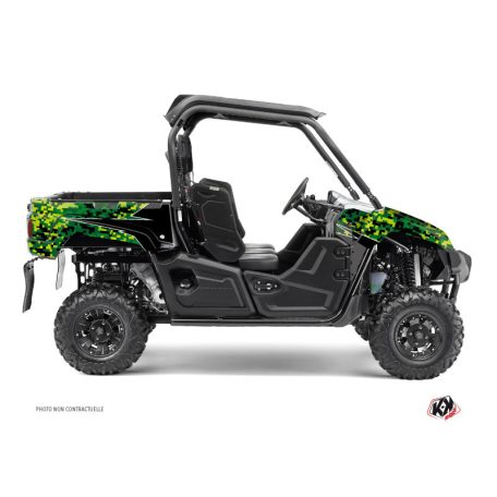 Karosszéria védő dekor matrica készlet  SSV YAMAHA Predator Fekete/Zöld Széria