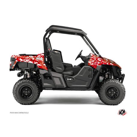 Karosszéria védő dekor matrica készlet  SSV YAMAHA Predator Piros Széria