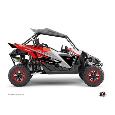 Karosszéria védő dekor matrica készlet  SSV YAMAHA Stage Szürke/Piros Széria